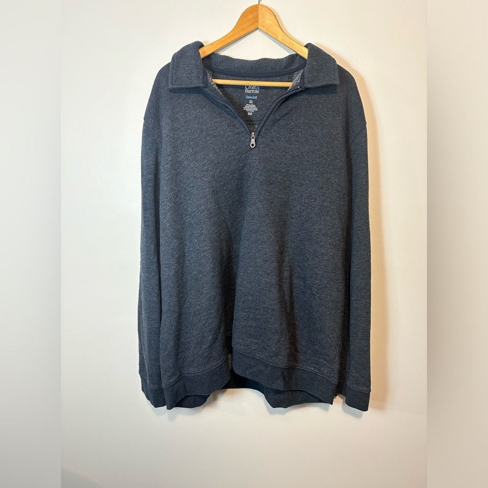Croft & Barrow Blue Quarter Zip Sweater